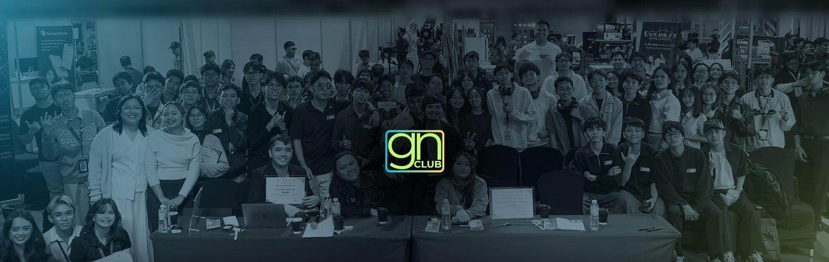 GN Club team at an activation, GN Club logo centered